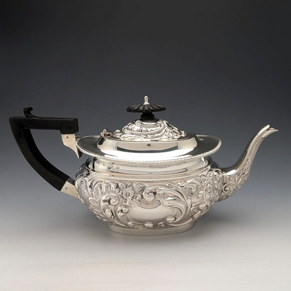 1906 年英國古董純銀茶壺 458 克約翰羅斯